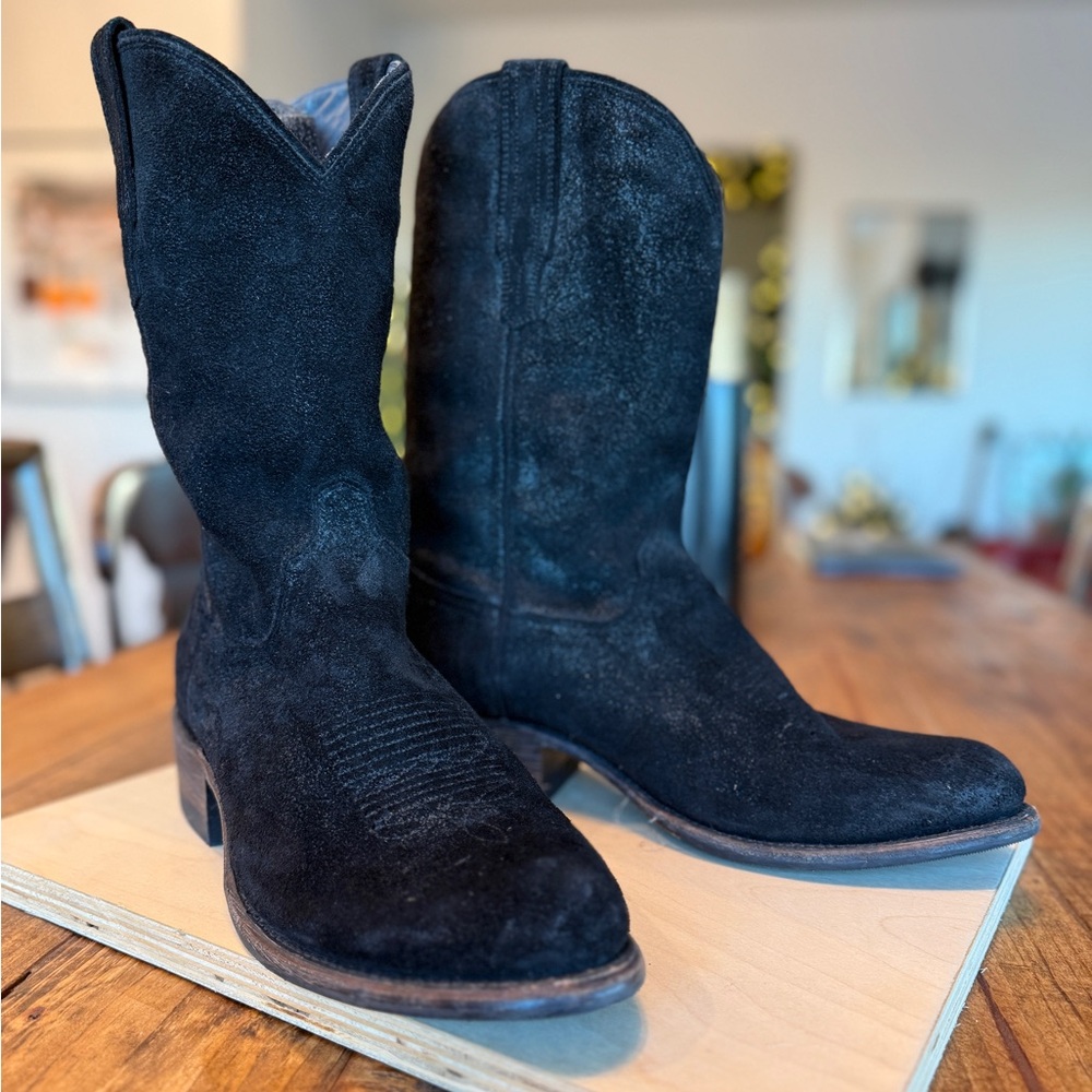 Tecovas Black Suede Midnight Johnnys